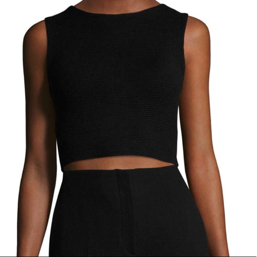 Aretha Ribbed Ottoman Crop Top
